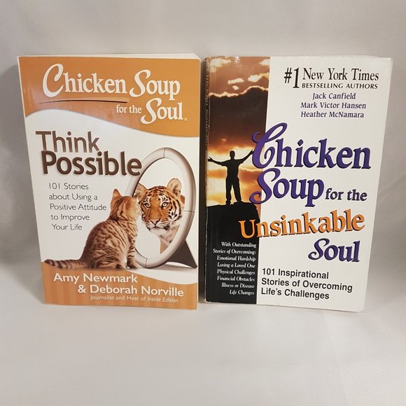 Book Set of 2 Chicken Soup for the Soul Books Unsinkable Soul & Think Possible - Picture 5 of 13